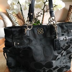 Coach Colette sateen tote shoulder bag purse chic